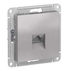 Розетка компьютерная 1xRJ45 Cat.5 Systeme Electric ATLASDESIGN, алюминий