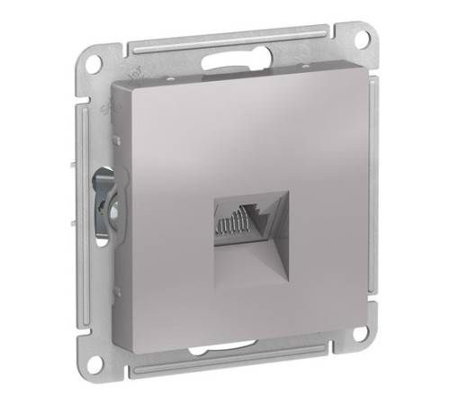 Розетка компьютерная 1xRJ45 Cat.5 Systeme Electric ATLASDESIGN, алюминий