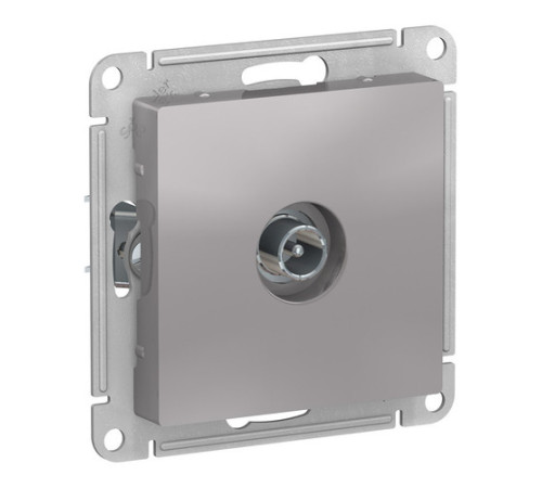 Розетка TV Systeme Electric ATLASDESIGN, проходная, алюминий