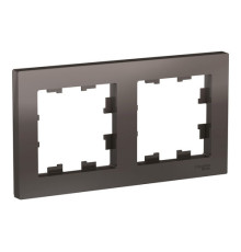 Рамка 2 поста Systeme Electric ATLASDESIGN, мокко