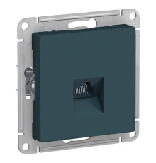 Розетка компьютерная 1xRJ45 Cat.5 Systeme Electric ATLASDESIGN, изумруд