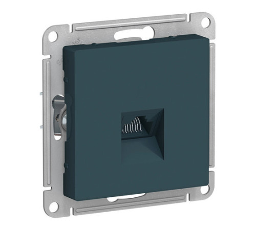Розетка компьютерная 1xRJ45 Cat.5 Systeme Electric ATLASDESIGN, изумруд