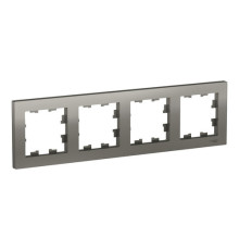 Рамка 4 поста Systeme Electric ATLASDESIGN, сталь