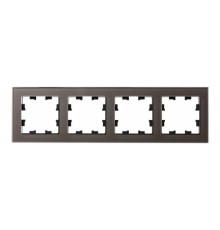 Рамка 4 поста Systeme Electric ATLASDESIGN NATURE, мокко (пластик)