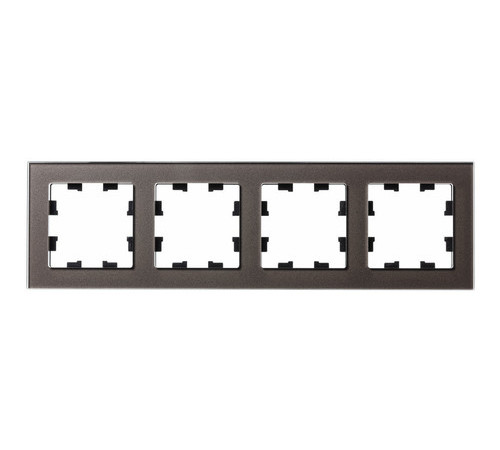 Рамка 4 поста Systeme Electric ATLASDESIGN NATURE, мокко (пластик)