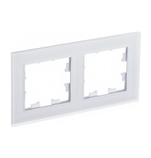 Рамка 2 поста Systeme Electric ATLASDESIGN NATURE, матовое стекло (пластик)