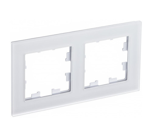 Рамка 2 поста Systeme Electric ATLASDESIGN NATURE, матовое стекло (пластик)