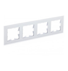 Рамка 4 поста Systeme Electric ATLASDESIGN NATURE, матовое стекло (пластик)