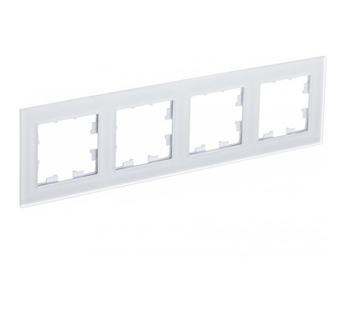 Рамка 4 поста Systeme Electric ATLASDESIGN NATURE, матовое стекло (пластик)