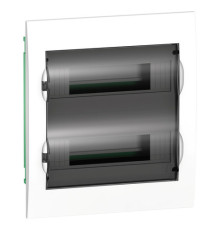 Распределительный шкаф Schneider Electric Easy9 24 мод., IP40, встраиваемый, пластик, прозрачная дверь, с клеммами