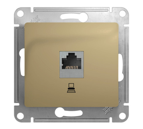 Розетка 1xRJ45 Cat.5 Systeme Electric GLOSSA, титан