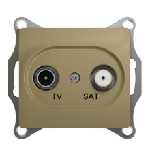 Розетка TV-SAT Systeme Electric GLOSSA, проходная, титан