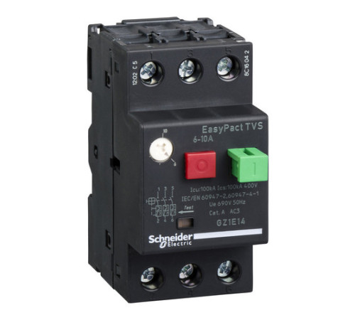 Силовой автомат для защиты двигателя Schneider Electric EasyPact TVS 10А 3P, термомагнитный расцепитель