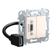 Коннектор HDMI Schneider Electric UNICA, бежевый