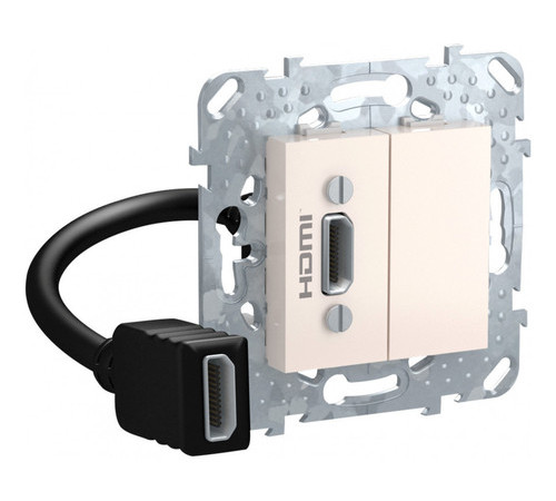 Коннектор HDMI Schneider Electric UNICA, бежевый
