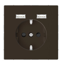 Розетка Schneider Electric MERTEN D-LIFE, скрытый монтаж, с заземлением, мокко