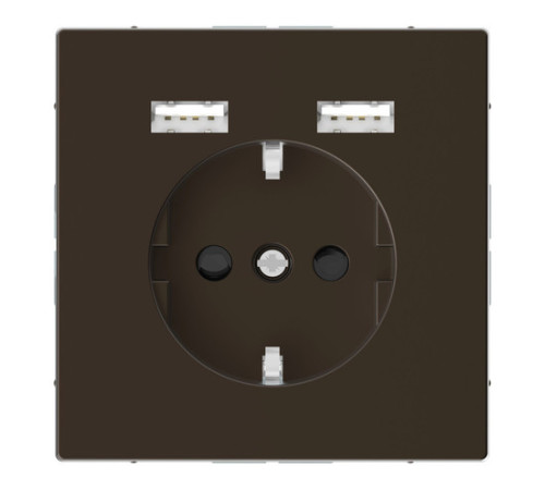 Розетка Schneider Electric MERTEN D-LIFE, скрытый монтаж, с заземлением, мокко