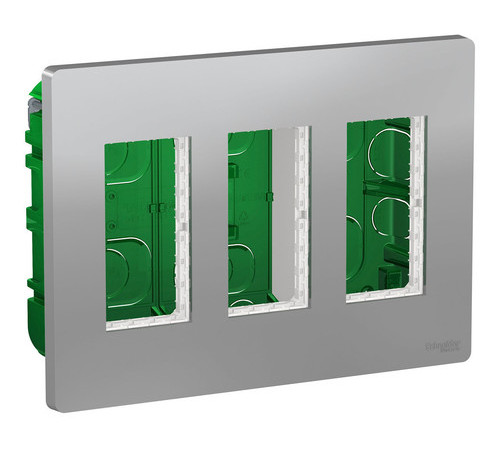UNICA SYSTEM+ БЛОК скрытой установки 3х2 АЛЮМИНИЙ