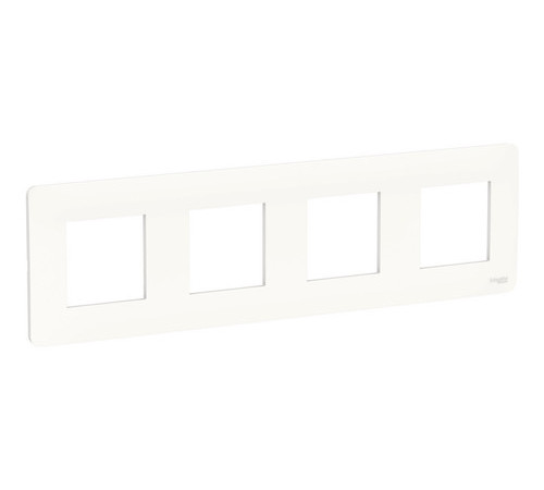 Рамка 4 поста Schneider Electric UNICA NEW STUDIO, монолитная, белый