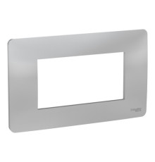 Рамка 4 модуля Schneider Electric UNICA MODULAR, горизонтальная, алюминий
