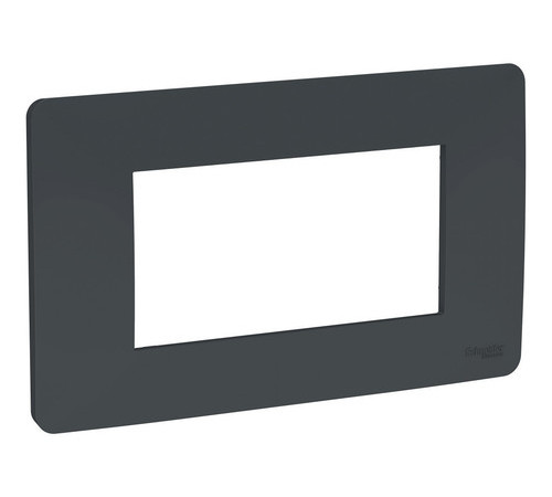 Рамка 4 модуля Schneider Electric UNICA MODULAR, горизонтальная, антрацит