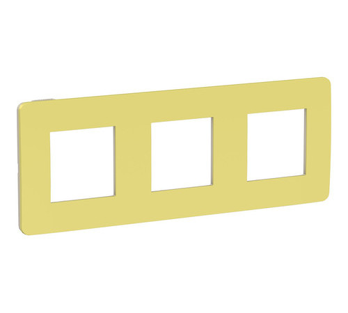 Рамка 3 поста Schneider Electric UNICA NEW STUDIO, два цвета, зеленое яблоко, бежевый