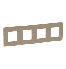Рамка 4 поста Schneider Electric UNICA NEW STUDIO, два цвета, песочный, бежевый