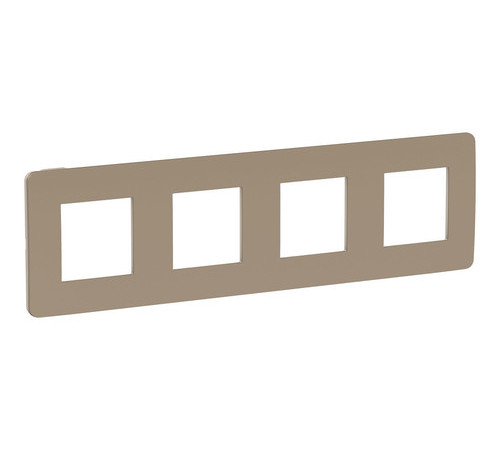Рамка 4 поста Schneider Electric UNICA NEW STUDIO, два цвета, песочный, бежевый