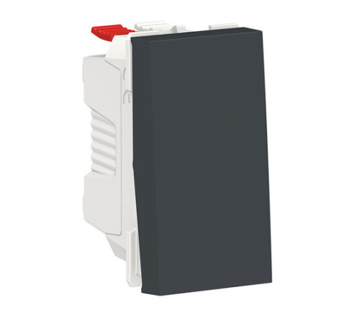 Переключатель 1-клавишный Schneider Electric UNICA MODULAR, скрытый монтаж, антрацит