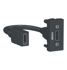 Розетка HDMI Schneider Electric UNICA MODULAR, антрацит