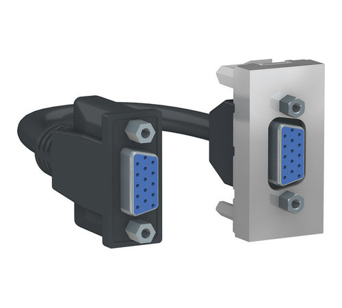 Розетка VGA Schneider Electric UNICA MODULAR, алюминий