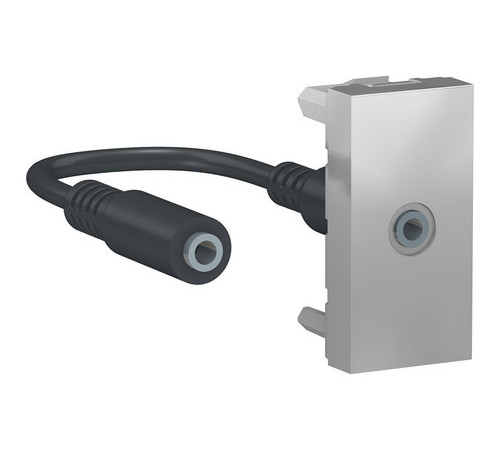 Розетка mini-jack Schneider Electric UNICA MODULAR, алюминий