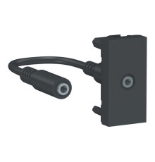 Розетка mini-jack Schneider Electric UNICA MODULAR, антрацит