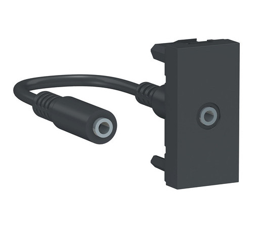 Розетка mini-jack Schneider Electric UNICA MODULAR, антрацит