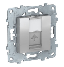 Розетка компьютерная 1xRJ45 Cat.5 Schneider Electric UNICA NEW, алюминий