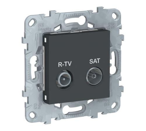 Розетка TV-FM-SAT Schneider Electric UNICA NEW, одиночная, антрацит
