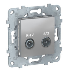 Розетка TV-FM-SAT Schneider Electric UNICA NEW, оконечная, алюминий