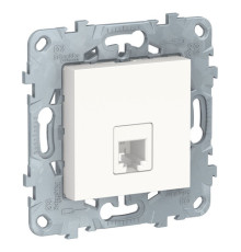 Розетка телефонная 1xRJ11 Schneider Electric UNICA NEW, белый