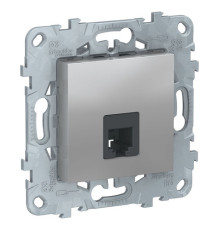 Розетка телефонная 1xRJ11 Schneider Electric UNICA NEW, алюминий