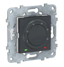Термостат комнатный Schneider Electric UNICA NEW, с датчиком температуры воздуха, антрацит