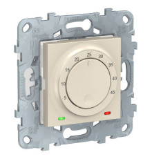 Термостат для теплого пола Schneider Electric UNICA NEW, с датчиком температуры пола, бежевый