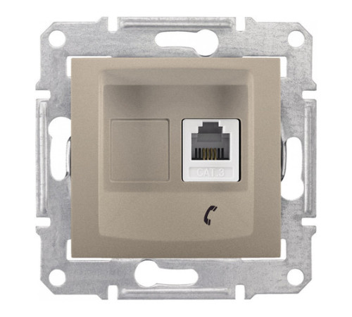 Розетка телефонная 1xRJ11 Schneider Electric SEDNA, титан