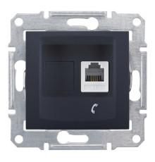 Розетка телефонная 1xRJ11 Schneider Electric SEDNA, графит