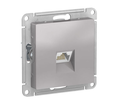 Розетка компьютерная RJ45 Cat.6 Systeme Electric ATLASDESIGN, скрытый монтаж, алюминий, ATN000386