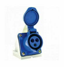 Розетка стационарная 113 2Р+РЕ 16А 220В IP44 РС-102 DEK