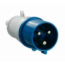 Вилка переносная 023 2Р+РЕ 32А 220В IP44 ВП-102 DEKraft