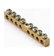 Шина нулевая 8 групп//крепеж по центру, сеч. 6x9