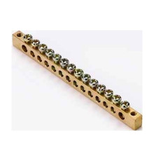 Шина нулевая 14 групп//крепеж по краям, сеч. 6x9