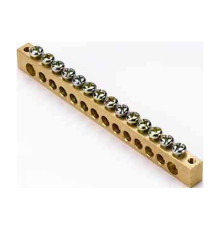 Шина нулевая 14 групп//крепеж по краям, сеч. 8x12