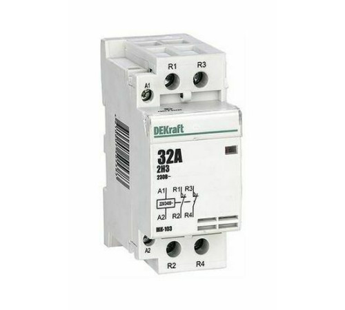 Модульный контактор DEKraft МК-103 2НО 63А 230В AC, 18085DEK